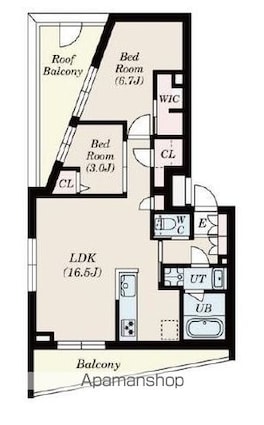 ＳーＲＥＳＩＤＥＮＣＥ高井戸ＥＡＳＴ[2LDK/59.1m2]の間取図
