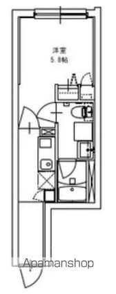 ＢａｒｋＬａｎｅ学芸大学[1K/21.73m2]の間取図