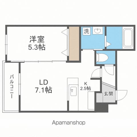 BILLS NAKANOSHIMAの間取り写真