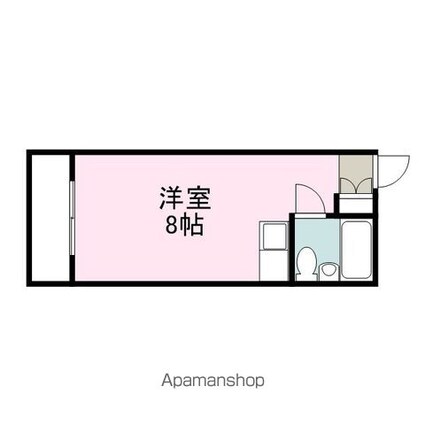 広島県福山市船町[1R/16.38m2]の間取図