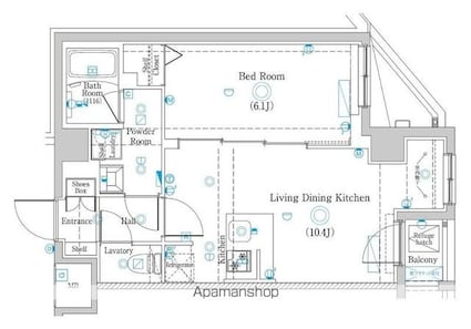 ラフィスタ赤羽[1LDK/38.4m2]の間取図