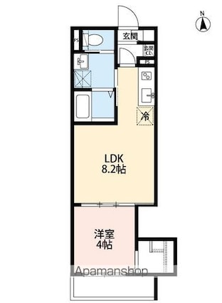 つばめハウス北松戸[1LDK/30.02m2]の間取図