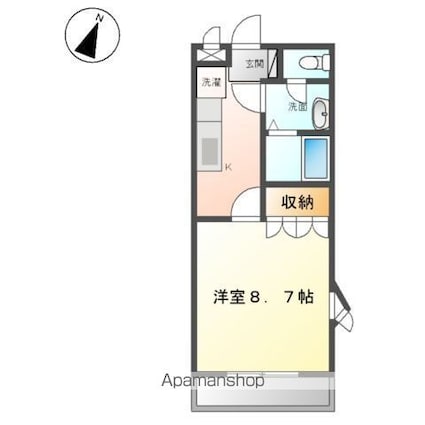 グレースコート桝又[1K/29.75m2]の間取図