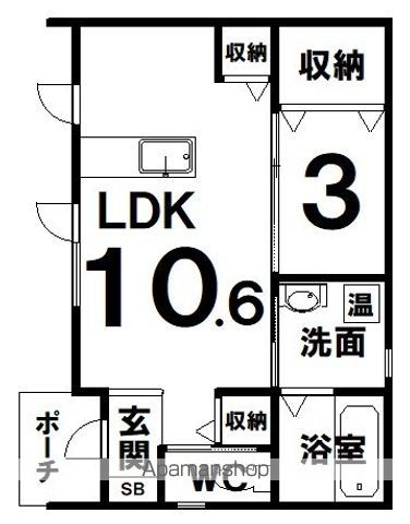 根室本線 釧路駅 徒歩17分 1階建 築2年の間取り写真