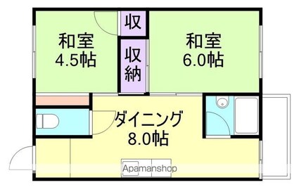 和歌山県和歌山市本町９丁目[2DK/39.66m2]の間取図