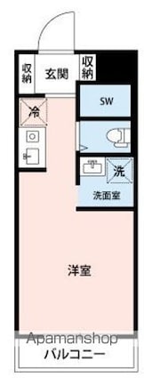 東京都世田谷区宮坂２丁目[1R/17.32m2]の間取図