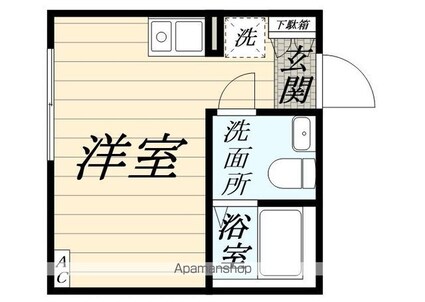 Ｂｌｕｅｂｉｒｄ　Ｈｏｕｓｉｎｇ[1R/17.51m2]の間取図