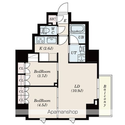ＳーＲＥＳＩＤＥＮＣＥ日本橋馬喰町Ａｅｒｅ[1SLDK/49.92m2]の間取図