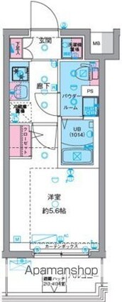ＧＥＮＯＶＩＡ天王台[1K/20.52m2]の間取図