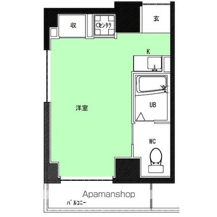 ドール丸の内[1K/21.12m2]の間取図