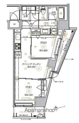 ＲＥＬＵＸＩＡ墨田八広[2DK/41.35m2]の間取図
