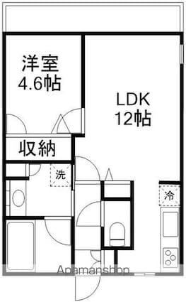 サントリーニ[1LDK/40m2]の間取図