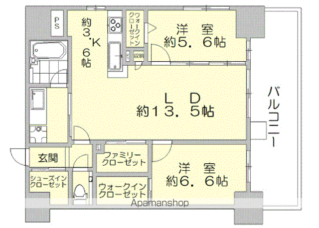 【ゼクシオン博多の間取り】