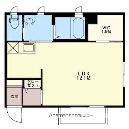 パティオ青木島　Ａ棟[1LDK/32.89m2]の間取図