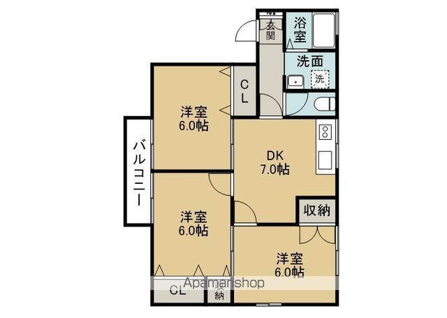 越後線 小針駅 徒歩8分 2階建 築28年の間取り写真