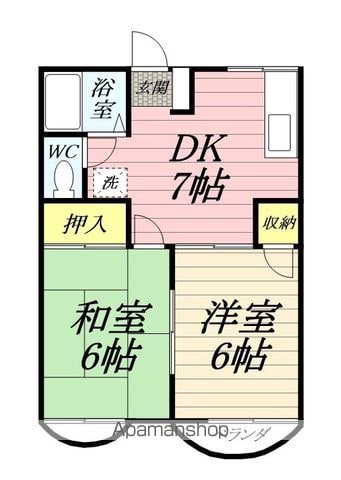 コーポ鍵和田Aの間取り写真