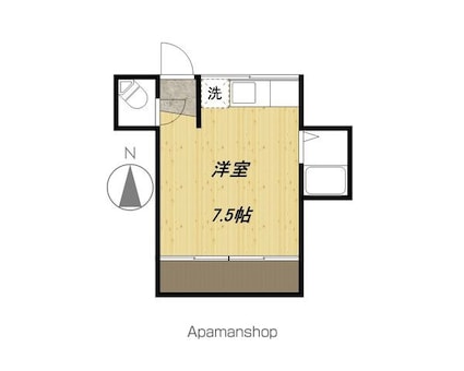 メゾン・ド・フラワー[1R/17.05m2]の間取図