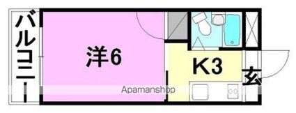 レ・セーナ中一万[1K/18.09m2]の間取図