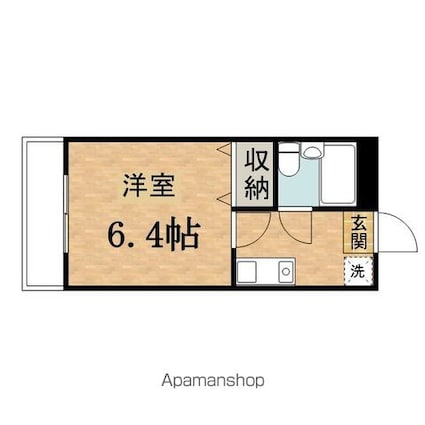 ロイヤルハイツ堀之内[1K/18.27m2]の間取図