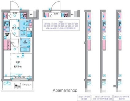 ＧＥＮＯＶＩＡ天王台[1K/20.52m2]の間取図