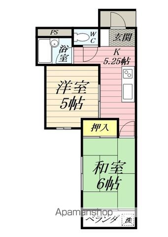 ホワイトハイツ本厚木の間取り写真