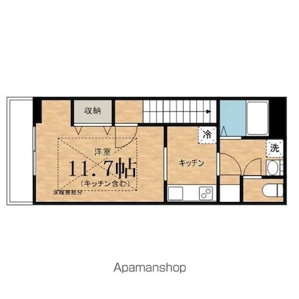 東京都日野市新町２丁目[1R/32.6m2]の間取図