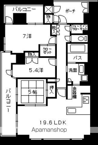 ソシオタワー中町の間取り写真