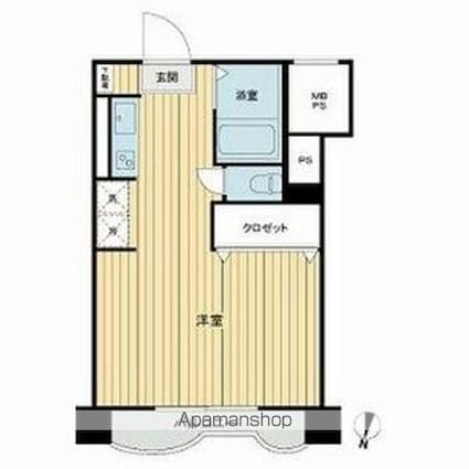 チサンマンション第五仙台[1R/20.62m2]の間取図
