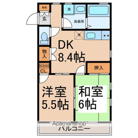 ユーハイツパーシモンの間取り写真