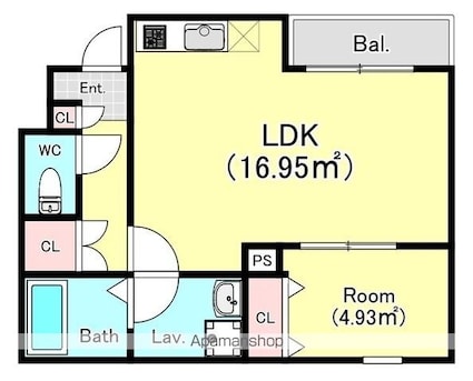 ジークレスト千葉浜野[1LDK/33.7m2]の間取図