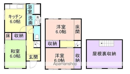 岩出市新田広芝戸建１５０－４（フェリス）[3LDK/69.25m2]の間取図