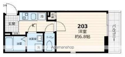 ヴィラ東高円寺[1K/22.28m2]の間取図