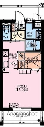 Ａｌｂｅｒｏ　ｂｅｌｌｏ　Ｋ３[1R/31.98m2]の間取図