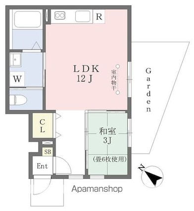 ＤＬ－ＴＥＲＲＡＣＥ[1LDK/34.13m2]の間取図
