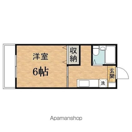 フラットハウス[1K/17.5m2]の間取図