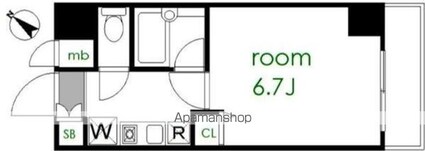 東京都中野区東中野３丁目[1K/20.82m2]の間取図