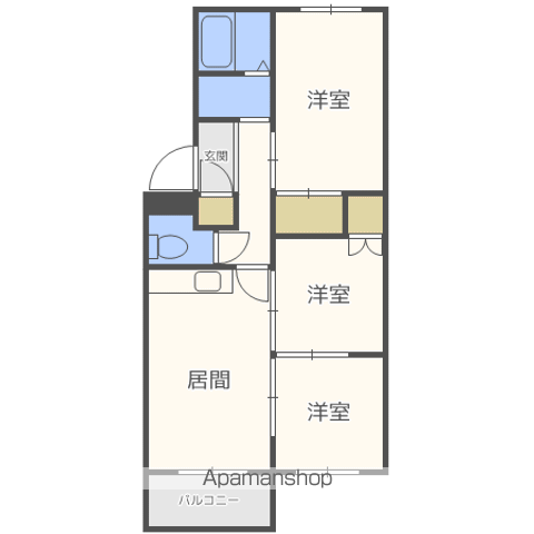 クレア栄通2号棟の間取り写真