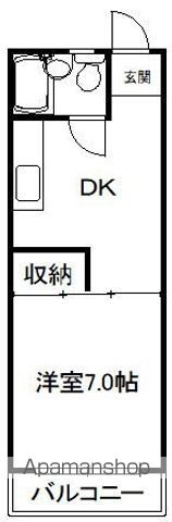 福岡市空港線 室見駅 徒歩3分 5階建 築42年の間取り写真