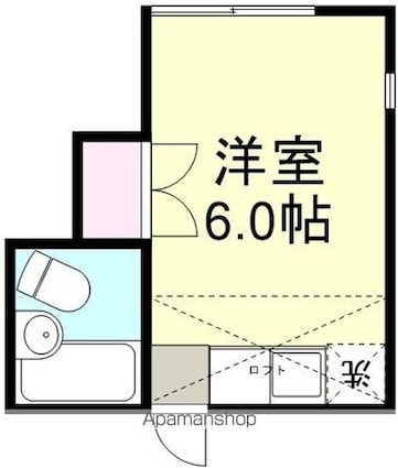 ヴィラ鶴新田　弐番館[1R/17.2m2]の間取図