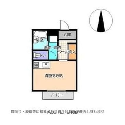ファーストガーデン[1K/26.93m2]の間取図