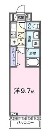 Ｗｅｓｔ　Ｐｒｉｍａｒｙ[1K/28.87m2]の間取図