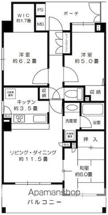 サクセス西高島平[3LDK/70.78m2]の間取図
