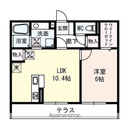 Ｂｌｅｚｉｏ７[1LDK/42.54m2]の間取図