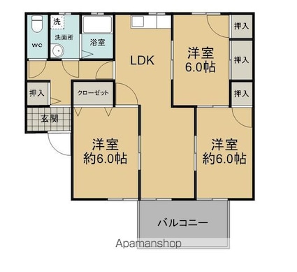 メゾン・ド・エトワール[3LDK/68.8m2]の間取図