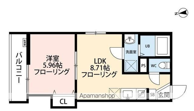 立川セイワレジデンスⅡ[1LDK/36.17m2]の間取図