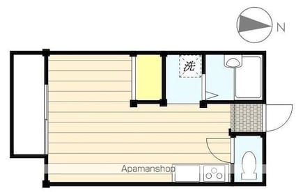 カーサドマーニ[1K/23.19m2]の間取図