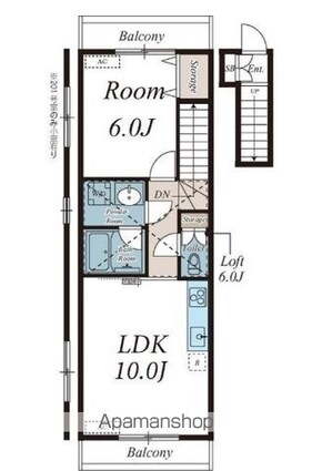 ブランノワール[1LDK/40.09m2]の間取図