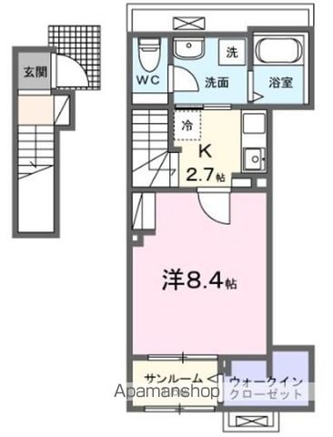 トリニティ下川東の間取り写真