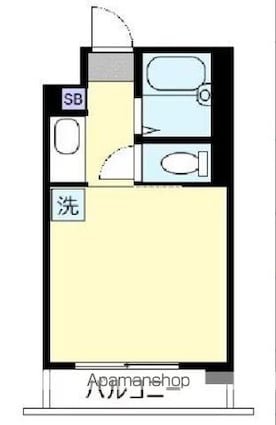 東京都立川市錦町１丁目[1K/20m2]の間取図