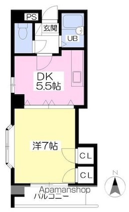 レジデンスＡＫＡＳＩ[1K/29.81m2]の間取図
